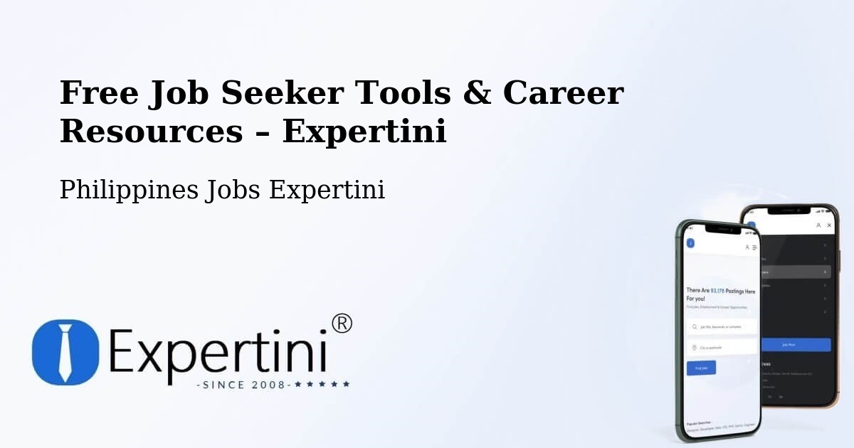 Free Job Seeker Tools & Career Resources – Ermita - Ermita, Philippines Jobs Expertini