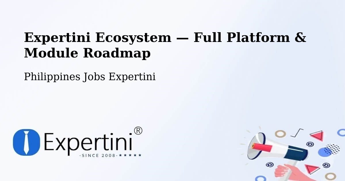 Expertini Ecosystem — Full Platform & Module Roadmap – Ermita